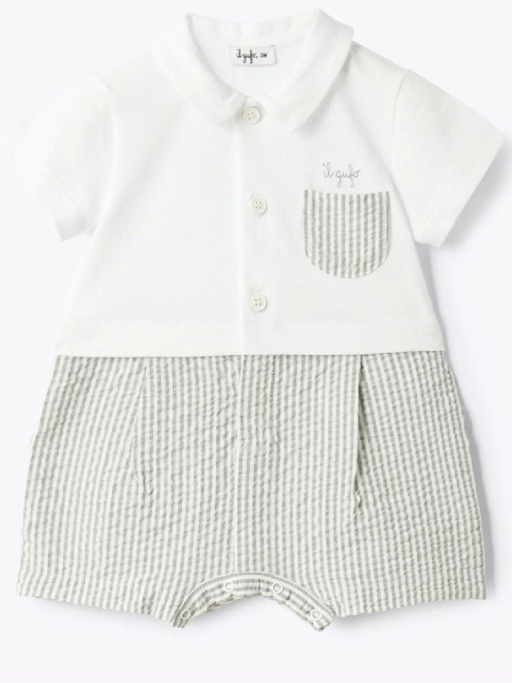 Il Gufo seersucker romper